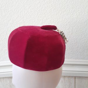 Vintage Lemington Red Velvet Hat